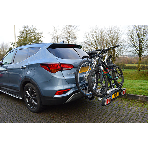 M-Way Towball Mounted Car Rear Tow Bar Cycle Holder 2 Bike Carriers w Electrics Maypole  - Dynamic Drive