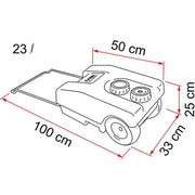 Fiamma Roll-Tank 23L Fresh Water in Blue (02428A01A) Fiamma - Dynamic Drive