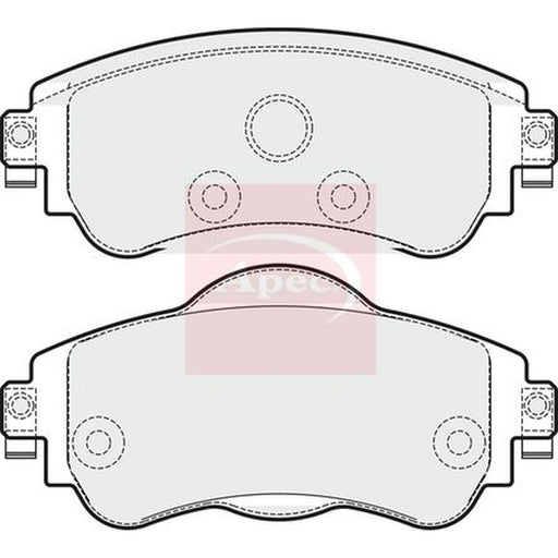 Apec Front Brake Pad Set fits Citroën C4 II 2009-2018 1.2 1.4 1.6