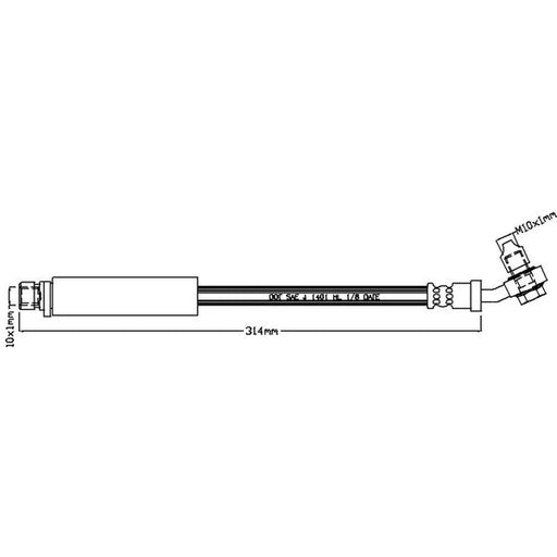 Juratek Brake Hydraulic Hose Line outer JBH1260