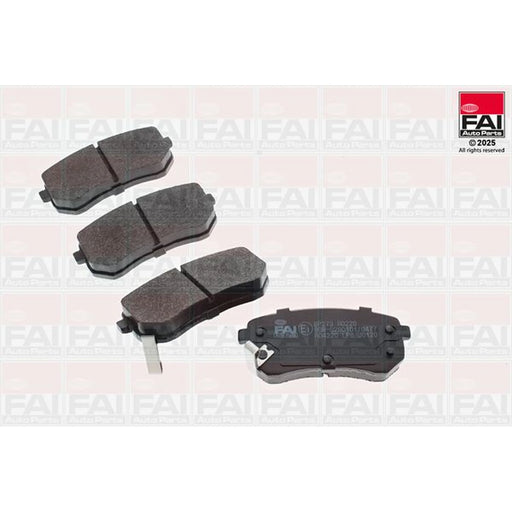FAI Rear Brake Pad Set fits Hyundai I10 I 2007-2013 1.0 1.1 1.2