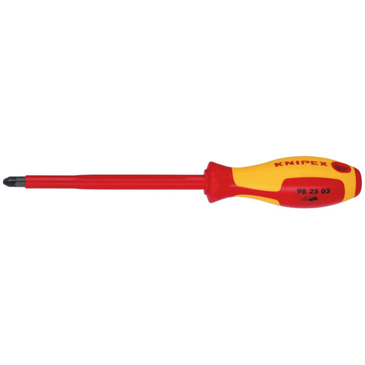 KNIPEX 98 25 03 VDE Insulated Pozidriv® Screwdriver, PZ3 x 150 mm - 98 25 03