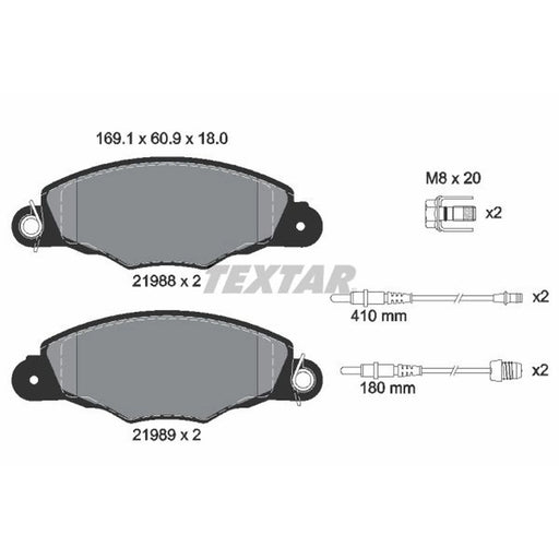 Textar Front Brake Pad Set 2198804
