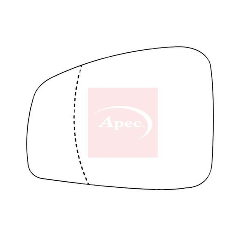 Apec Exterior Wing Mirror Glass Left fits Renault Fluence 2010 on 1.5 1.6