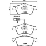 Mintex Front Brake Pad Set fits VW California T4 Camper 1994-2003 1.9 2.4 2.5