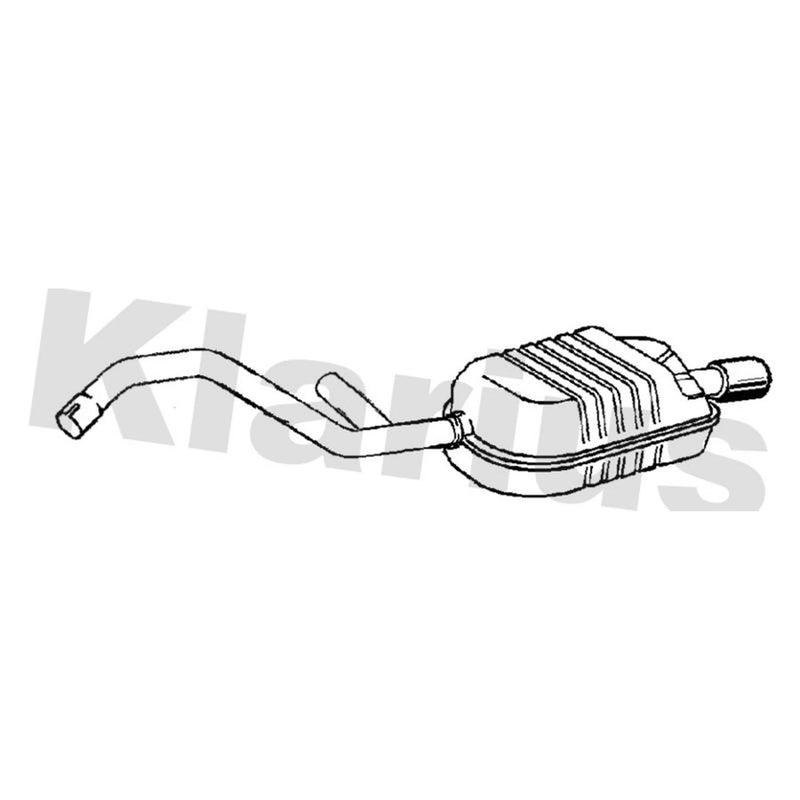 Klarius Box With Tail Pipe Rear fits Volvo V70 III 2008-2011