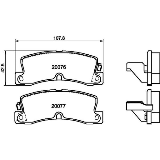 Mintex Rear Brake Pad Set MDB1326