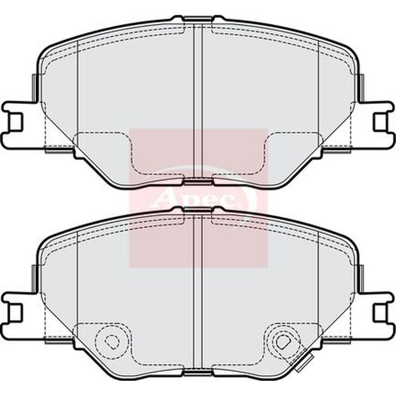 Apec Front Brake Pad Set fits Opel Insignia B Grand Sport 2017 on 1.5 1.6