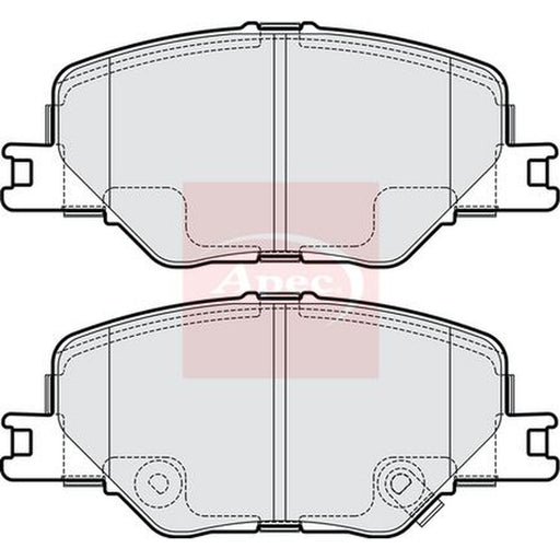 Apec Front Brake Pad Set fits Opel Insignia B Grand Sport 2017 on 1.5 1.6