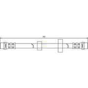 NAPA Brake Hydraulic Hose Line Front fits VW Transporter 1990-2003