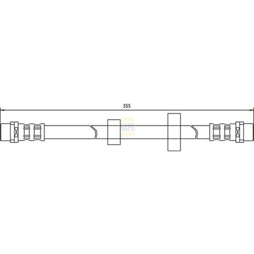 NAPA Brake Hydraulic Hose Line Front fits VW Transporter 1990-2003