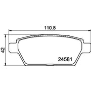 Mintex Rear Brake Pad Set fits Mazda 6 2005-2007 2.3