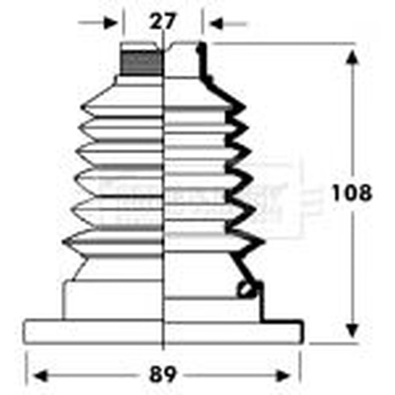 Borg & Beck Drive Shaft Bellow Kit transmission sided Thermoplas BCB2802