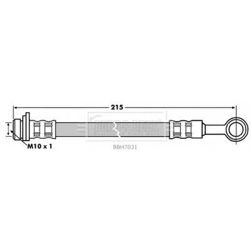 Borg & Beck Brake Hydraulic Hose Line Rear BBH7031