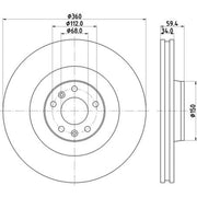 Mintex Front Brake Discs & Pads fits VW Phaeton 2002-2016 3.0 3.2 4.2