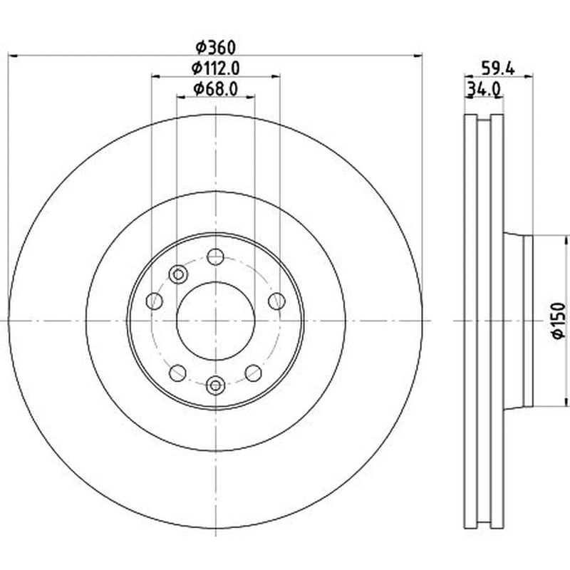 Mintex Front Brake Discs & Pads fits VW Phaeton 2002-2016 3.0 3.2 4.2