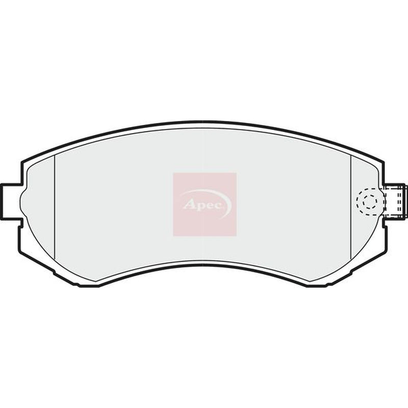 Apec Front Brake Pad Set fits Nissan Almera 1995-2000 1.4 1.6 2.0