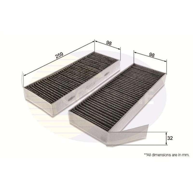 Comline Cabin Air Filter (Pollen Filter) fits DS DS 4 II 2021-2025