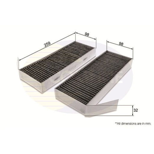 Comline Cabin Air Filter (Pollen Filter) fits DS DS 4 II 2021-2025