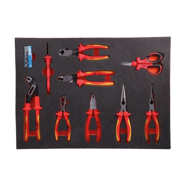 Laser Insulated Pliers Set in Foam Inlay 8485 Laser - Dynamic Drive