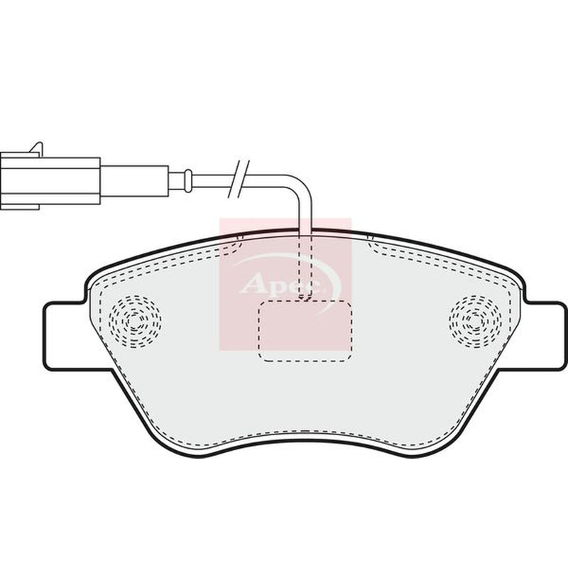 Apec Front Brake Pad Set fits Alfa Romeo Mito 2008-2018 0.9 1.4