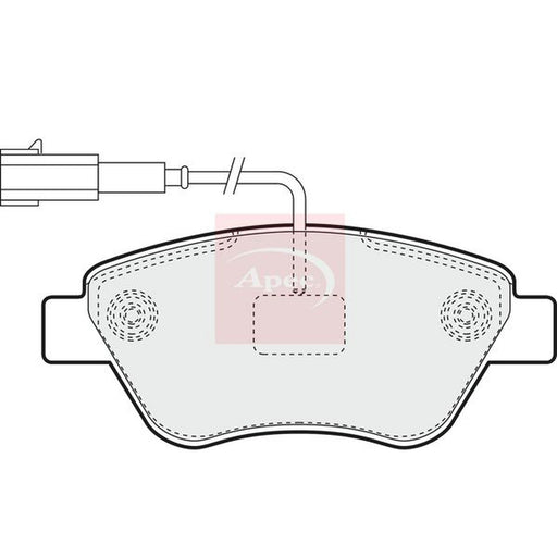 Apec Front Brake Pad Set fits Alfa Romeo Mito 2008-2018 0.9 1.4