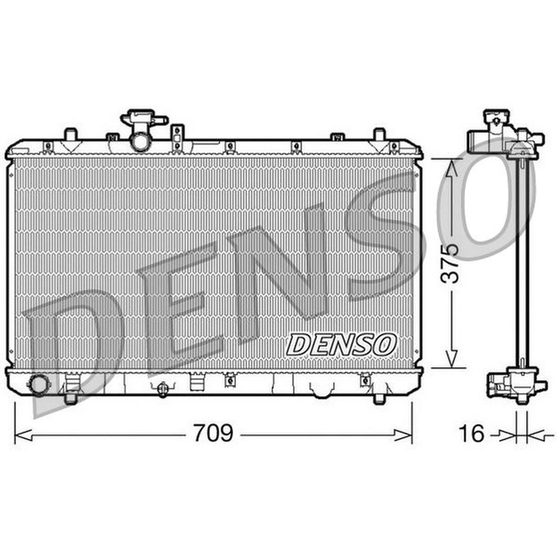 Denso Engine Radiator fits Fiat Sedici 2006-2014 1.6