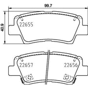 DON Rear Brake Pad Set fits Hyundai Bayon 2021 on 1.0