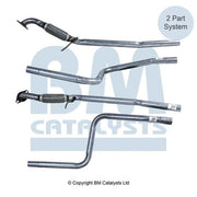 BM Catalysts Exhaust Pipe OD fits Ford Fiesta V 2001-2008 1.25 1.4