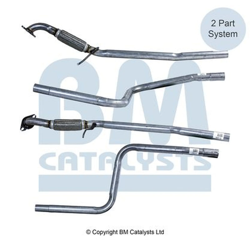 BM Catalysts Exhaust Pipe OD fits Ford Fiesta V 2001-2008 1.25 1.4
