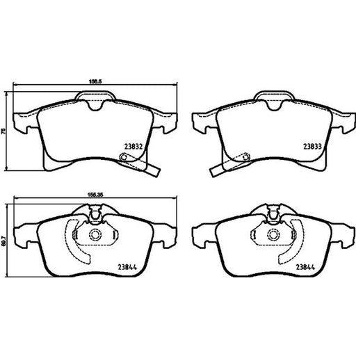 Mintex Front Brake Pad Set fits Opel Adam 2012-2019 1.0 1.2 1.4