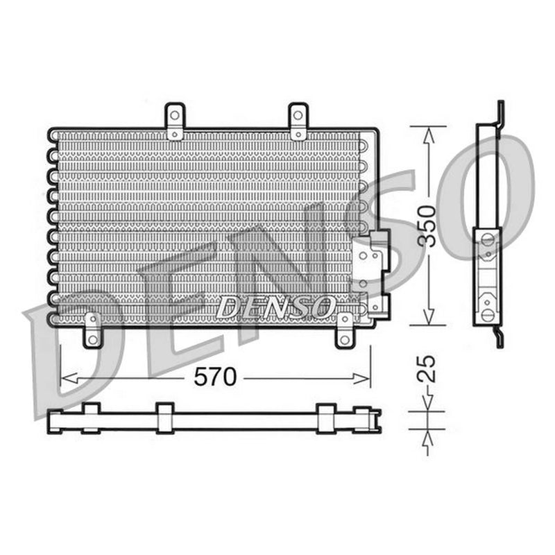 Denso Air Conditioning Condenser fits Alfa Romeo 145 1994-2001