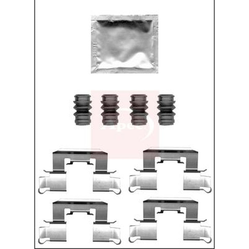 Apec Brake Pad Accessory Fitting Kit Front fits Mazda 2 2014 on 1.5