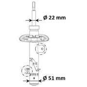 KYB 2 x Front Shock Absorbers fits Citroën C3 III 2016-2019 1.2 1.5 1.6