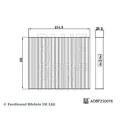 Blue Print Cabin Air Filter (Pollen Filter) fits Toyota Aygo X 2022 on 1.0