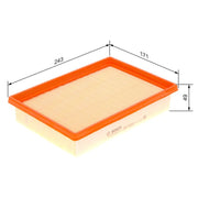 Bosch Engine Air Filter fits Chevrolet Aveo 2011-2015 1.2 1.3 1.4 1.6