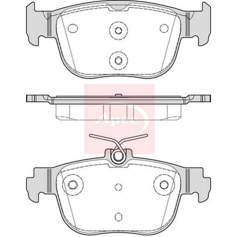 Apec Rear Brake Pad Set fits Audi A3 2019-2021