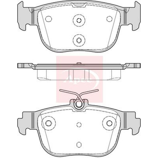 Apec Rear Brake Pad Set fits Audi A3 2019-2021