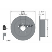 Textar 2 x Solid Rear Brake Discs 92171603-x2
