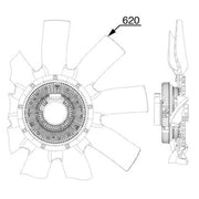 Mahle Engine Cooling Fan fits Case Ih Puma 2010 on