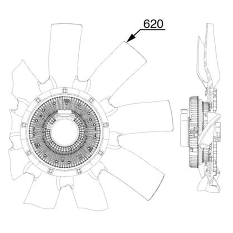 Mahle Engine Cooling Fan fits Case Ih Puma 2010 on