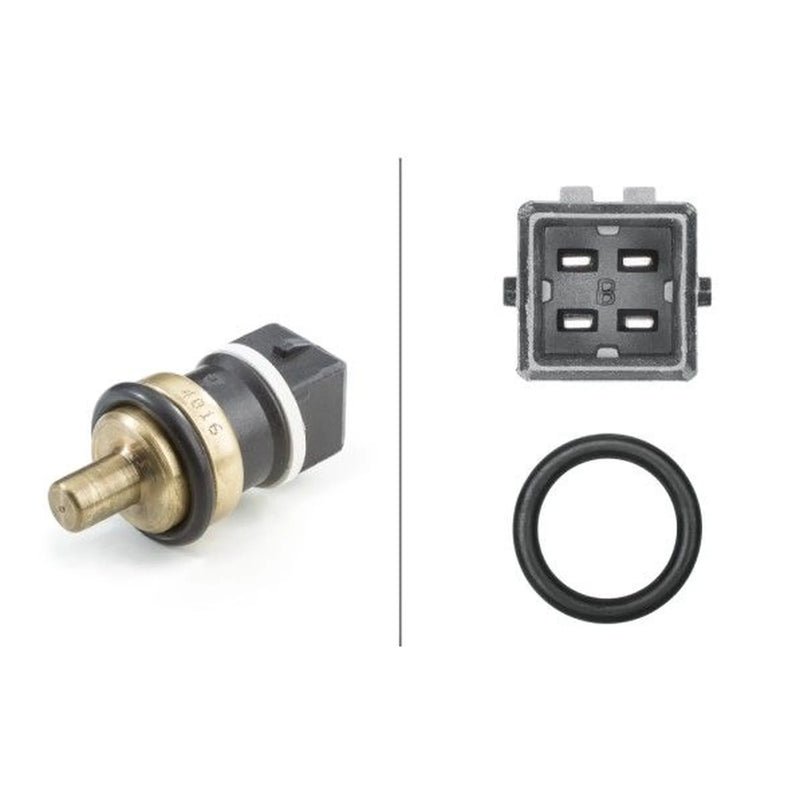 Hella Coolant Temperature Sensor fits Audi A4 B5 1994-2001 1.6 1.8 1.9 2.6 2.8