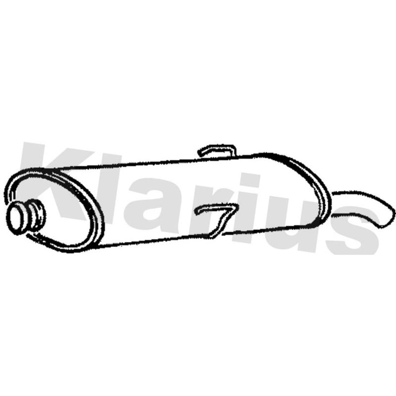 Klarius Box With Tail Pipe Rear fits Peugeot 106 II 1996-2004 1.6