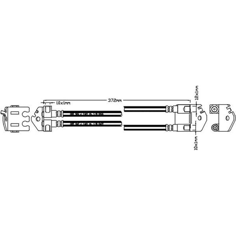 Juratek Brake Hydraulic Hose Line Rear fits Ford Transit 1999-2006 2.0 2.3 2.4