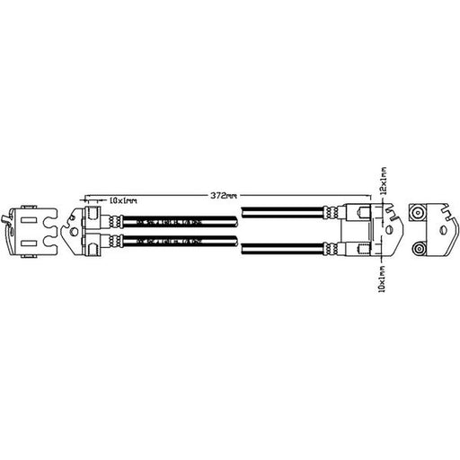 Juratek Brake Hydraulic Hose Line Rear fits Ford Transit 1999-2006 2.0 2.3 2.4