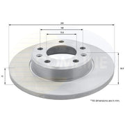 Comline Rear Brake Solid Discs & Pads fits Peugeot 308 Sw I 2013-2014 1.6