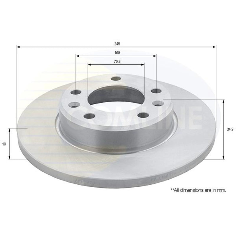 Comline Rear Brake Solid Discs & Pads fits Peugeot 308 Sw I 2013-2014 1.6