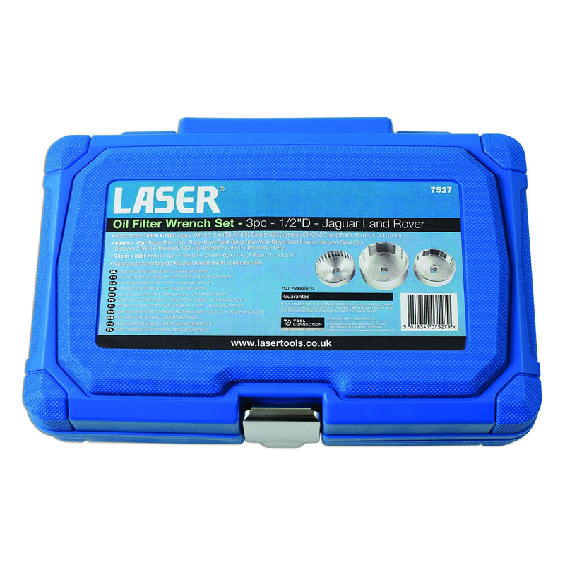 Laser Oil Filter Wrench Set 3pc - for JLR 7527 Laser - Dynamic Drive