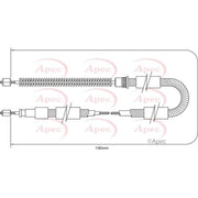 Apec Handbrake Cable Right Rear fits Peugeot 205 1983-1998