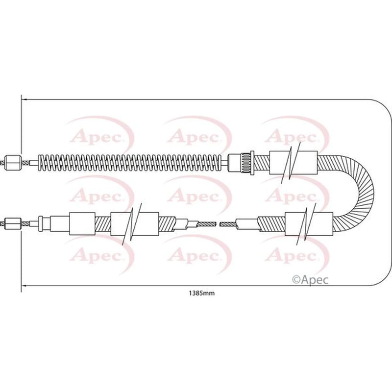 Apec Handbrake Cable Right Rear CAB1327